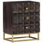 Mesita de noche de madera maciza de mango negro 40x30x50 cm de , Mesitas de noche - Ref: Foro24-320813, Precio: 143,99 €, Des...