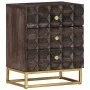 Mesita de noche de madera maciza de mango negro 40x30x50 cm de , Mesitas de noche - Ref: Foro24-320813, Precio: 140,89 €, Des...