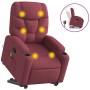 Sillón reclinable de masaje elevable tela rojo tinto en Sillones | Comprar online en Foru.es