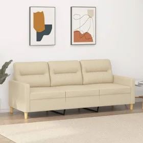 Sofá de 3 plazas de tela crema 180 cm de , Sofás - Ref: Foro24-359245, Precio: 256,62 €, Descuento: %
