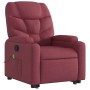 Sillón reclinable de masaje elevable tela rojo tinto en Sillones | Comprar online en Foru.es