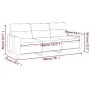 3-seater cream fabric sofa 180 cm by , Sofas - Ref: Foro24-359245, Price: 256,62 €, Discount: %