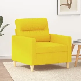 Sillón de tela amarillo claro 60 cm de , Sofás - Ref: Foro24-359224, Precio: 127,97 €, Descuento: %
