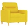 Sillón de tela amarillo claro 60 cm de , Sofás - Ref: Foro24-359224, Precio: 127,97 €, Descuento: %