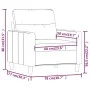 Hellgelber Stoffsessel 60 cm von , Sofas - Ref: Foro24-359224, Preis: 127,97 €, Rabatt: %