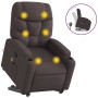 Silla de masaje reclinable de pie de tela marrón oscuro en Sillones | Comprar online en Foru.es