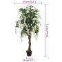 Árbol de wisteria artificial 560 hojas verde y blanco 80 cm de , Flora artificial - Ref: Foro24-359006, Precio: 57,50 €, Desc...