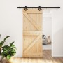 Puerta corredera con herrajes madera maciza de pino 85x210 cm de , Puertas - Ref: Foro24-3203137, Precio: 185,88 €, Descuento: %