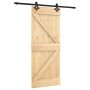 Puerta corredera con herrajes madera maciza de pino 85x210 cm de , Puertas - Ref: Foro24-3203137, Precio: 185,88 €, Descuento: %