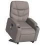 Sillón reclinable de masaje elevable tela gris taupé en Sillones | Comprar online en Foru.es