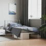 Estructura de cama de metal con cabecero blanco 100x200 cm de , Camas y somieres - Ref: Foro24-355507, Precio: 64,89 €, Descu...