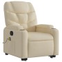 Silla de masaje reclinable de pie de tela color crema en Sillones | Comprar online en Foru.es
