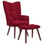 Relaxation armchair with red velvet stool by , Armchairs - Ref: Foro24-328067, Price: 124,68 €, Discount: %