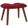 Relaxation armchair with red velvet stool by , Armchairs - Ref: Foro24-328067, Price: 124,68 €, Discount: %