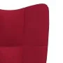 Relaxation armchair with red velvet stool by , Armchairs - Ref: Foro24-328067, Price: 124,68 €, Discount: %