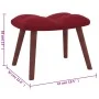 Relaxation armchair with red velvet stool by , Armchairs - Ref: Foro24-328067, Price: 124,68 €, Discount: %
