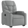 Sillón eléctrico reclinable elevable de tela gris claro en Sillones | Comprar online en Foru.es