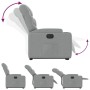 Sillón eléctrico reclinable elevable de tela gris claro en Sillones | Comprar online en Foru.es