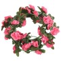 Guirnaldas de flores artificiales 6 uds rojo y rosa 240 cm de , Coronas y guirnaldas - Ref: Foro24-359068, Precio: 17,29 €, D...