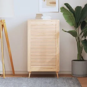 Solid pine wood slatted closet door 99.3x59.4 cm by , cabinet doors - Ref: Foro24-151139, Price: 55,45 €, Discount: %