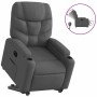 Sillón eléctrico reclinable elevable de tela gris oscuro en Sillones | Comprar online en Foru.es