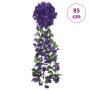 Guirnaldas de flores artificiales 3 uds morado oscuro 85 cm de , Coronas y guirnaldas - Ref: Foro24-359049, Precio: 18,89 €, ...