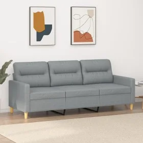 Sofá de 3 plazas de tela gris claro 180 cm de , Sofás - Ref: Foro24-359243, Precio: 256,37 €, Descuento: %