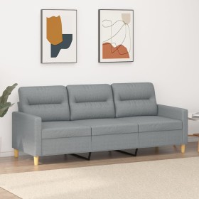 Sofá de 3 plazas de tela gris claro 180 cm de , Sofás - Ref: Foro24-359243, Precio: 272,09 €, Descuento: %
