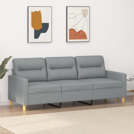 Sofá de 3 plazas de tela gris claro 180 cm de , Sofás - Ref: Foro24-359243, Precio: 272,09 €, Descuento: %