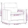 Sillón de tela marrón 60 cm de , Sofás - Ref: Foro24-359222, Precio: 141,01 €, Descuento: %