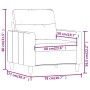 Sillón de tela marrón 60 cm de , Sofás - Ref: Foro24-359222, Precio: 151,70 €, Descuento: %