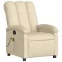 Sillón de masaje reclinable de tela crema de , Sillones - Ref: Foro24-371748, Precio: 216,31 €, Descuento: %