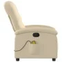 Sillón de masaje reclinable de tela crema de , Sillones - Ref: Foro24-371748, Precio: 216,31 €, Descuento: %