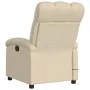 Sillón de masaje reclinable de tela crema de , Sillones - Ref: Foro24-371748, Precio: 216,31 €, Descuento: %