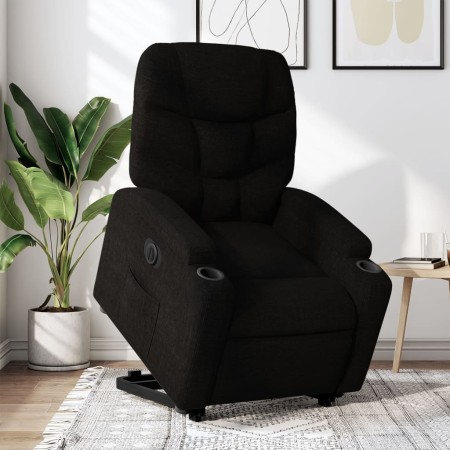 Sillón eléctrico reclinable elevable de tela negro en Sillones | Comprar online en Foru.es