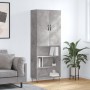 Aparador alto madera contrachapada gris hormigón 69,5x34x180 cm de , Aparadores - Ref: Foro24-3198117, Precio: 132,65 €, Desc...