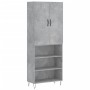 Aparador alto madera contrachapada gris hormigón 69,5x34x180 cm de , Aparadores - Ref: Foro24-3198117, Precio: 132,65 €, Desc...