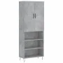 Concrete gray plywood tall sideboard 69.5x34x180 cm by , Sideboards - Ref: Foro24-3198117, Price: 129,82 €, Discount: %