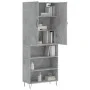 Concrete gray plywood tall sideboard 69.5x34x180 cm by , Sideboards - Ref: Foro24-3198117, Price: 129,82 €, Discount: %