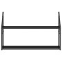 Estantería pared 2 niveles madera ingeniería negro 80x21x51 cm de , Estantes y estanterías - Ref: Foro24-835464, Precio: 30,5...