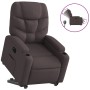 Sillón eléctrico reclinable elevable de tela marrón oscuro en Sillones | Comprar online en Foru.es