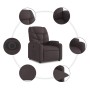 Sillón eléctrico reclinable elevable de tela marrón oscuro en Sillones | Comprar online en Foru.es