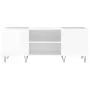 Furniture made of white glossy plywood for vinyl records, measuring 121x38x48 cm. by vidaXL, CD and DVD storage - Ref: Foro24...