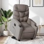 Sillón eléctrico reclinable elevable de tela gris taupe en Sillones | Comprar online en Foru.es