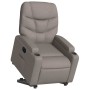 Sillón eléctrico reclinable elevable de tela gris taupe en Sillones | Comprar online en Foru.es