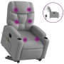 Sillón de masaje eléctrico reclinable elevable tela gris claro en Sillones | Comprar online en Foru.es