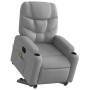 Sillón de masaje eléctrico reclinable elevable tela gris claro en Sillones | Comprar online en Foru.es