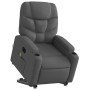 Sillón de masaje eléctrico reclinable elevable tela gris oscuro en Sillones | Comprar online en Foru.es