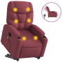 Sillón de masaje elevable eléctrico tela rojo tinto en Sillones | Comprar online en Foru.es