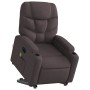 Sillón masaje eléctrico reclinable elevable tela marrón oscuro en Sillones | Comprar online en Foru.es